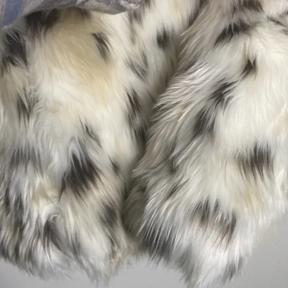 Kid's Snow Leopard Faux Fur Hooded Parka Kids Fabulous-Furs Donna Slayers Large